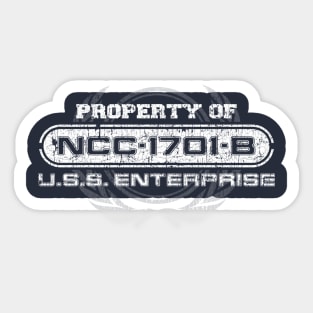 Vintage Property of NCC1701B Sticker